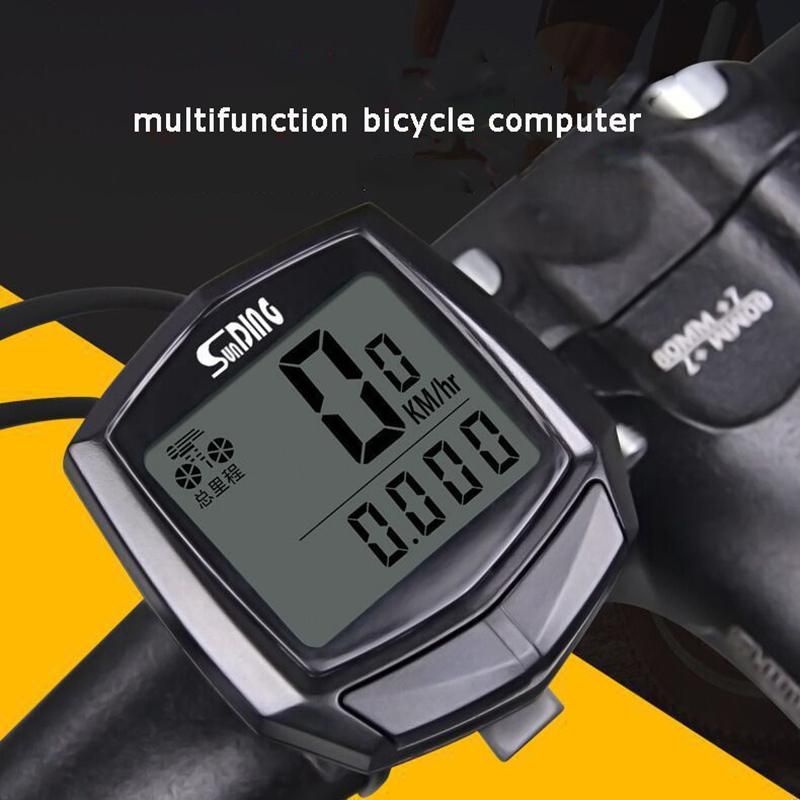 Digital Bike Ride Speedometer Cycling Computer Wired Type Bike Computer Rainproof LCD Screen Bicycle Speed Counter Code Table