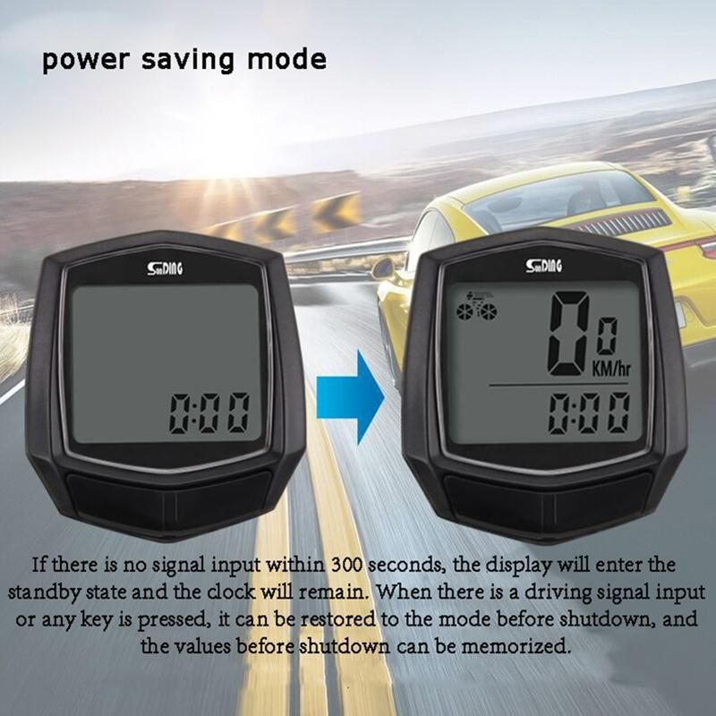 Digital Bike Ride Speedometer Cycling Computer Wired Type Bike Computer Rainproof LCD Screen Bicycle Speed Counter Code Table
