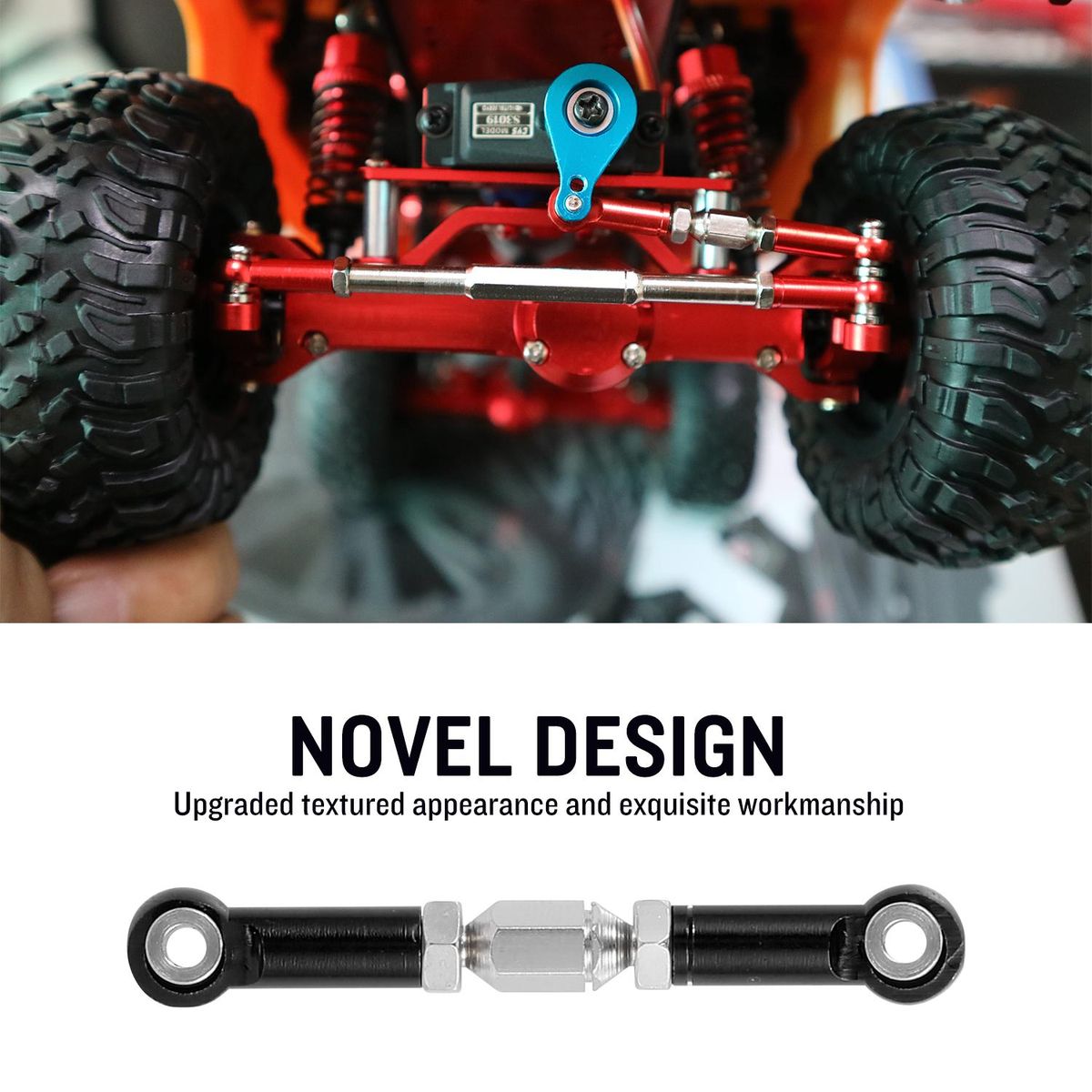 Replacement for JJRC WPL MN-D90 MN-90 MN-99 MN-91 FJ-45 RC Car Steering Linkage Servo Link Pull Rod Turnbuckle Aluminum Alloy Upgrade Parts