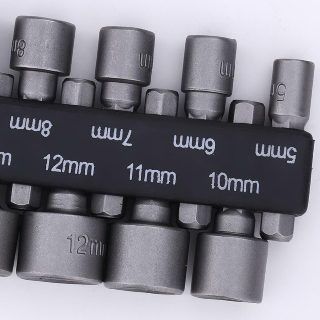 Power Hexagon Socket Set Extension 5-13mm Adapter DIY Household 9pcs