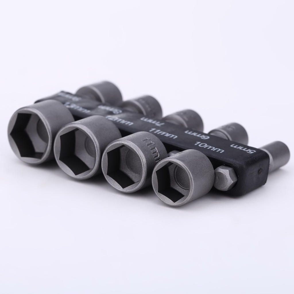 Power Hexagon Socket Set Extension 5-13mm Adapter DIY Household 9pcs