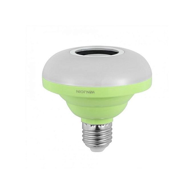 E27 8W Wireless Bluetooth Colorful Music Playing Bulb RGB LED Light Audio Speaker (Green) HT-S