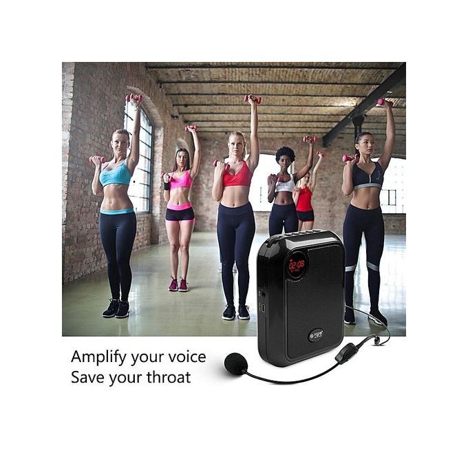 SEE ME HERE T200 Stylish Portable Voice Amplifier Loud Speaker With Wired Microphone Recorder Support Memory Card & USB, For Teachers, Presentation & Tour Guides HT-S