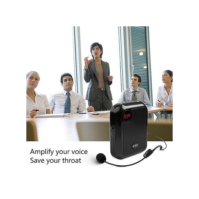 SEE ME HERE T200 Stylish Portable Voice Amplifier Loud Speaker With Wired Microphone Recorder Support Memory Card & USB, For Teachers, Presentation & Tour Guides HT-S