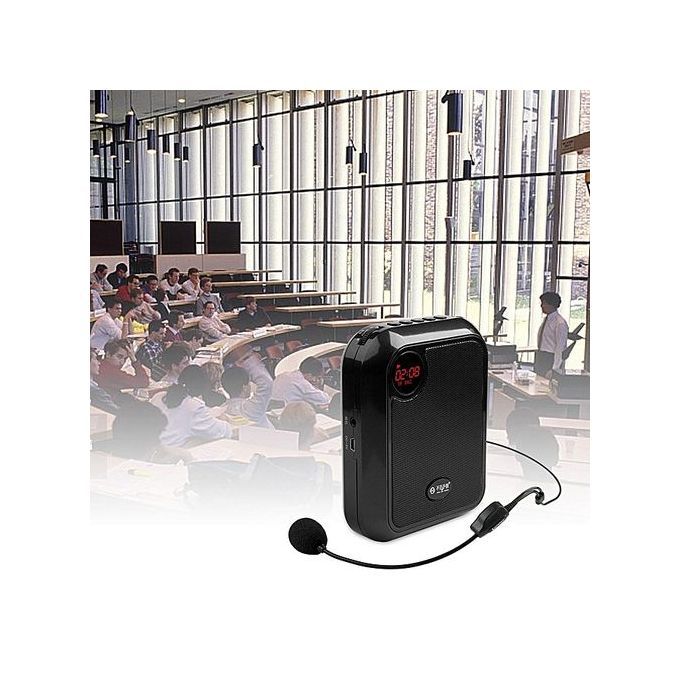 SEE ME HERE T200 Stylish Portable Voice Amplifier Loud Speaker With Wired Microphone Recorder Support Memory Card & USB, For Teachers, Presentation & Tour Guides HT-S