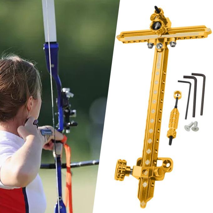 Archery Recurve Bow Sight 9inch Adjustable Target Sights Bow Gold