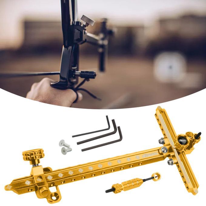 Archery Recurve Bow Sight 9inch Adjustable Target Sights Bow Gold