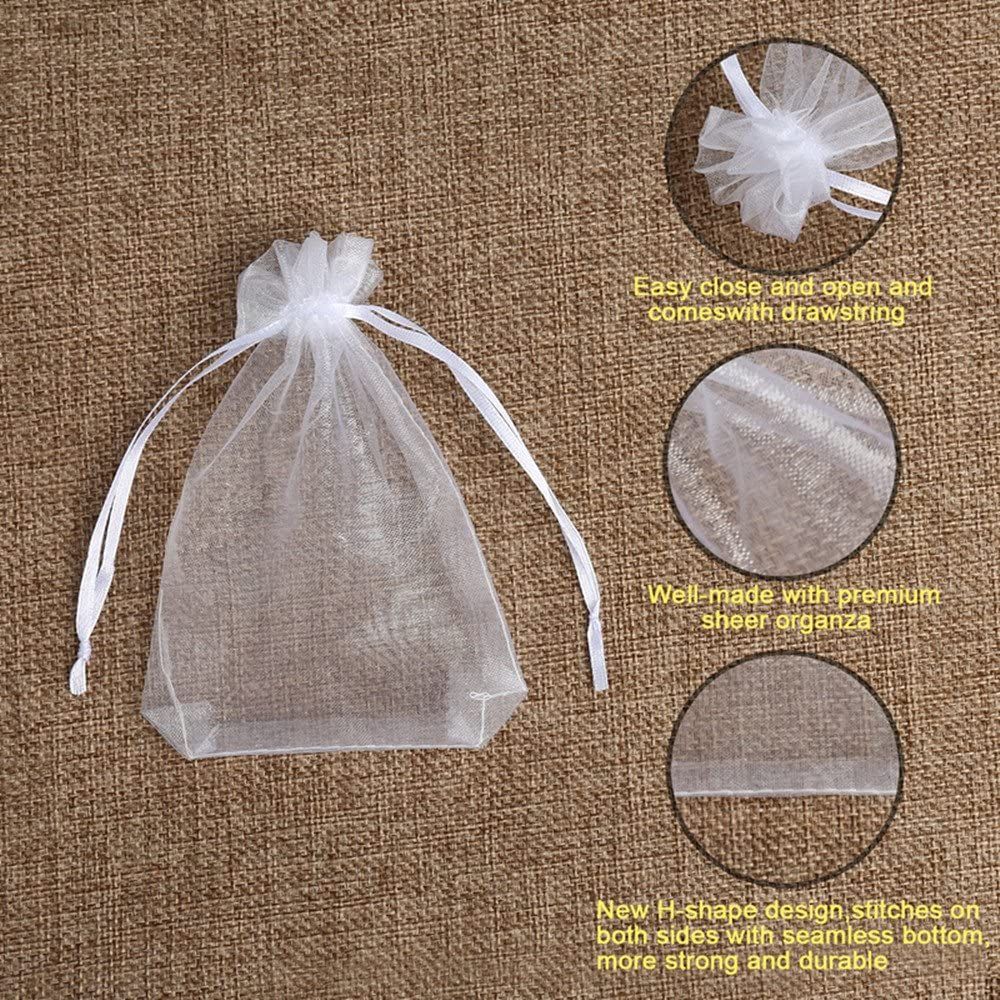 100PCS Premium Sheer Organza Bags