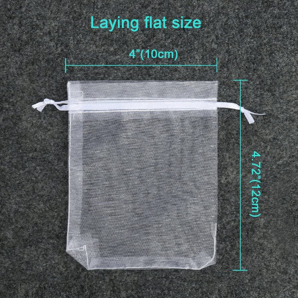 100PCS Premium Sheer Organza Bags