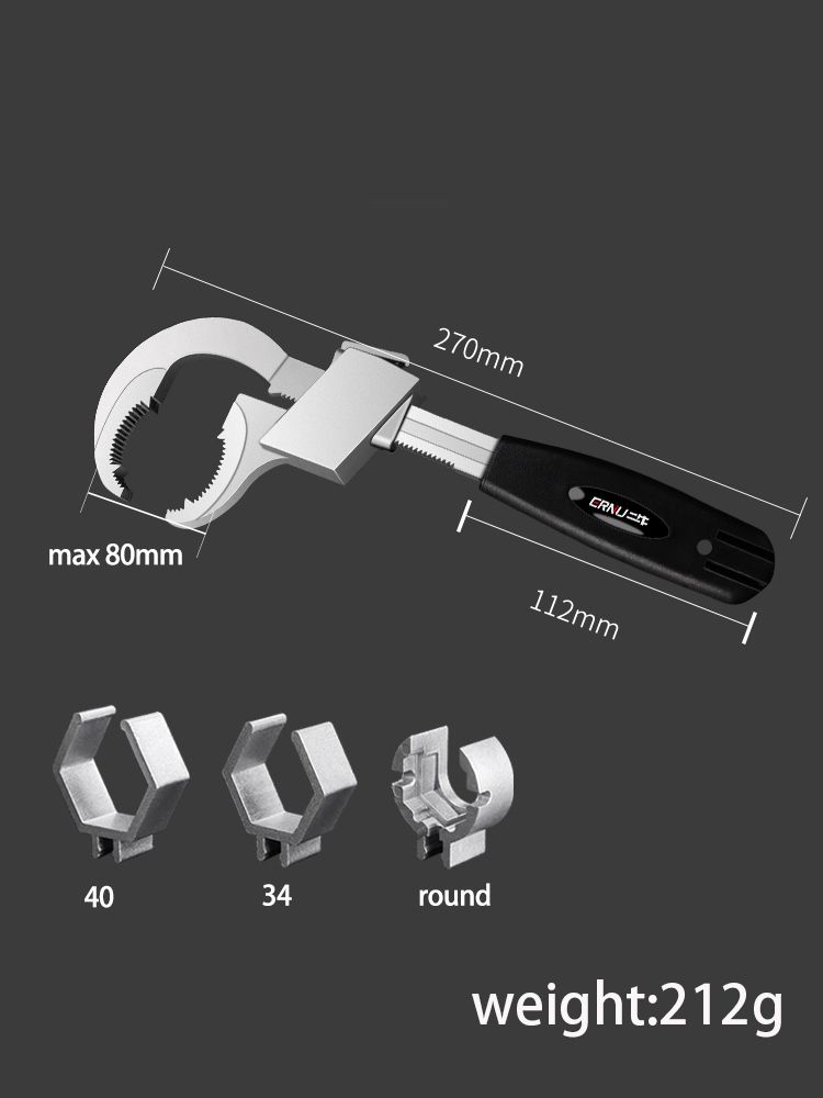(Faucet Sink Wrench)Faucet Sink Wrench Multi-function Universal Large Opening Bathroom Pipe Wrench Adjustable Aluminum Alloy Hand Tools WJ