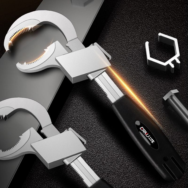 (Faucet Sink Wrench)Faucet Sink Wrench Multi-function Universal Large Opening Bathroom Pipe Wrench Adjustable Aluminum Alloy Hand Tools WJ