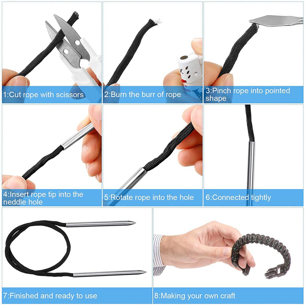 Paracord Bracelets Knitting Tool Marlin Spike Parachute Cord Needles Set