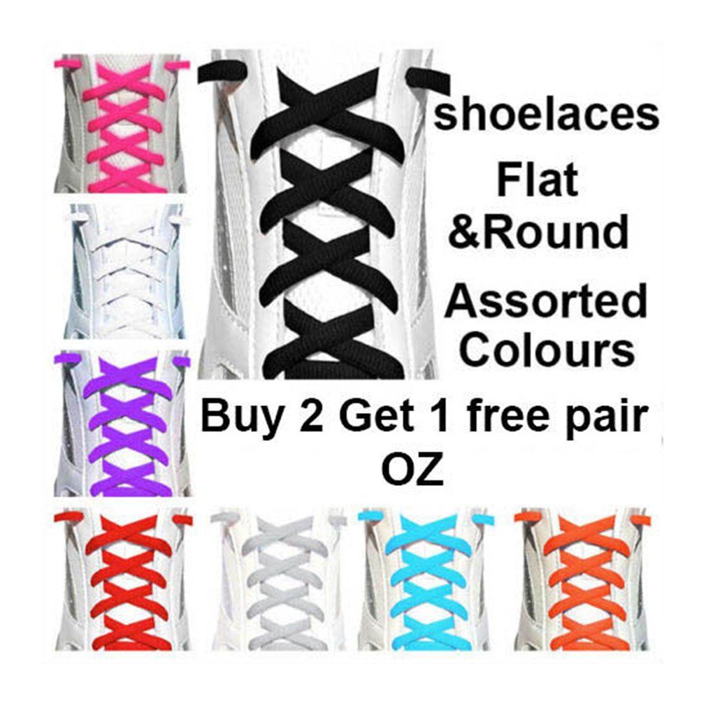 1pcs Flat Polyester Shoelace Coloured Bootlace Sports Shoe Sneakers Shoe Lace