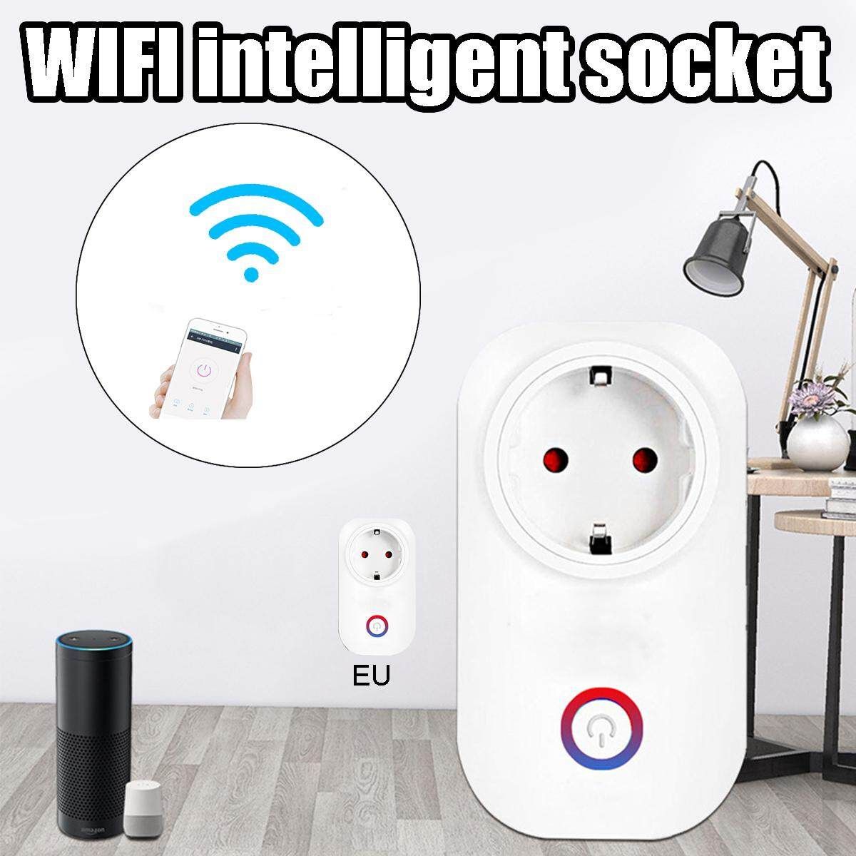 Wifi Intelligent Smart Plug APP Remote Control Voice Control Outlet Socket US EU Plug Red