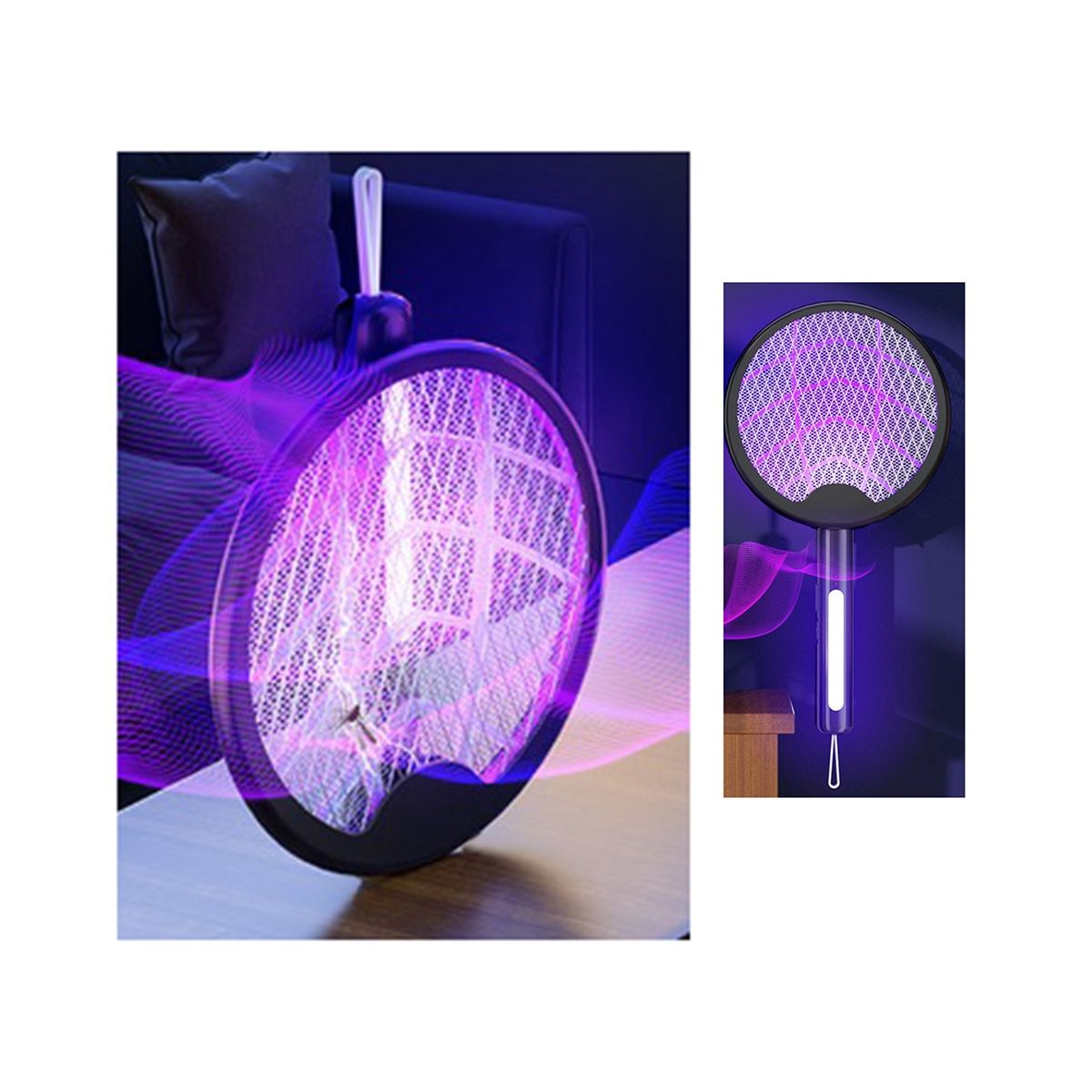 3000V Electric Mosquito with Lamp USB Rechargeable Fly S