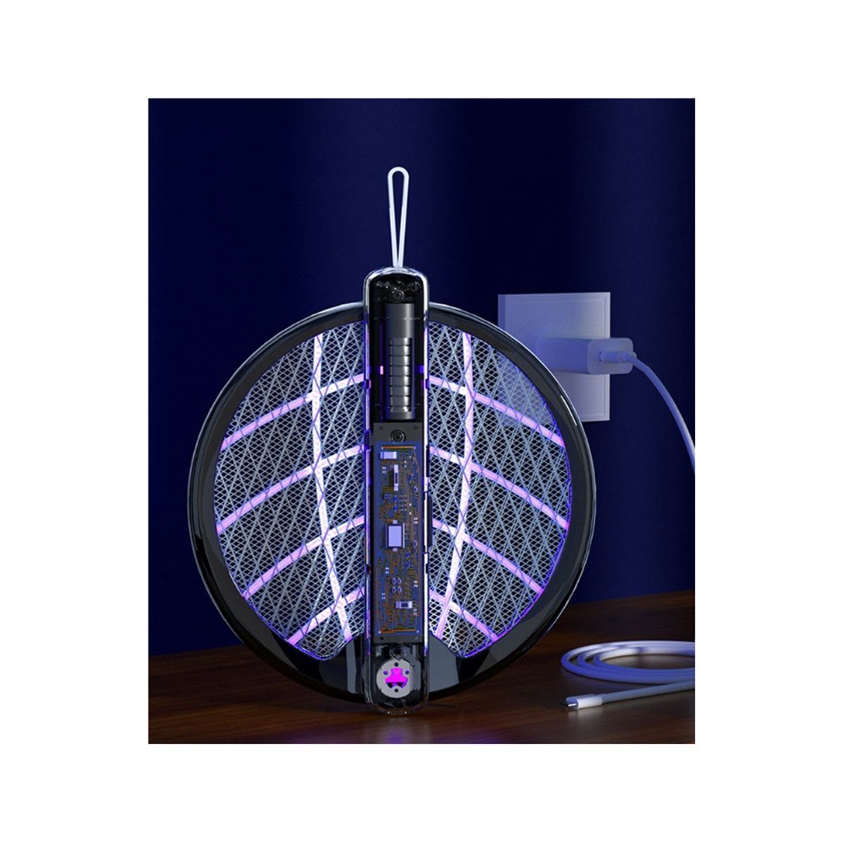 3000V Electric Mosquito with Lamp USB Rechargeable Fly S