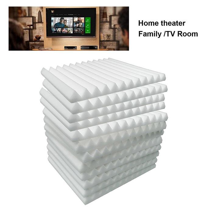 Acoustic Foam Panel KTV Soundproofing Noise Dampening Sponge White