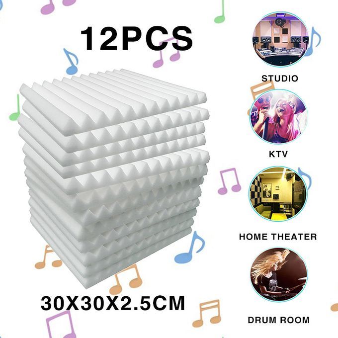 Acoustic Foam Panel KTV Soundproofing Noise Dampening Sponge White
