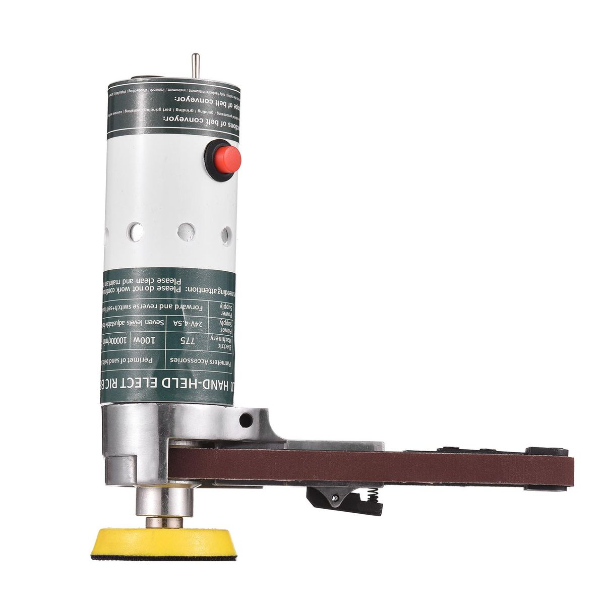 Electric Belt Sander Mini Belt Sander Electric Grinder Small Grinding Machine Hand-held Electric Belt Sander with Sanding Belts