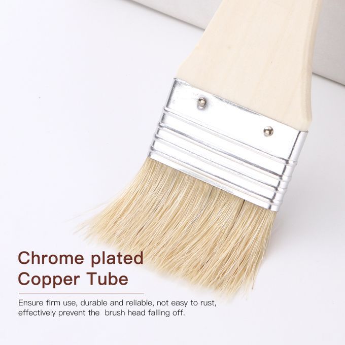 3pcs Professional Flat Paintbrush Set Bristle Paint Brush