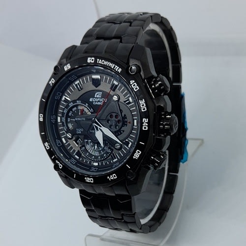 Edifice Black Dial Chronograph Watch