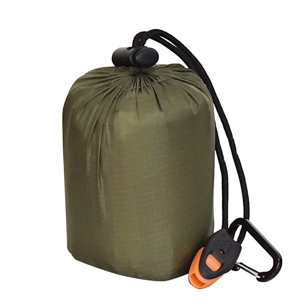 1 Set Raincoat   Unisex Camping Sleeping Bag Army Green