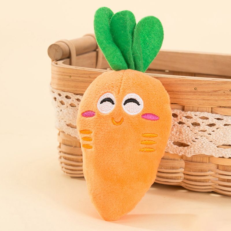 Stuffed Dog Toy Squeaker Squeaky Plush Toy For Dog Chew Toys Sound Fruits Vegetables Donut Banana Elephant Pig Toys Pet Supplies-8