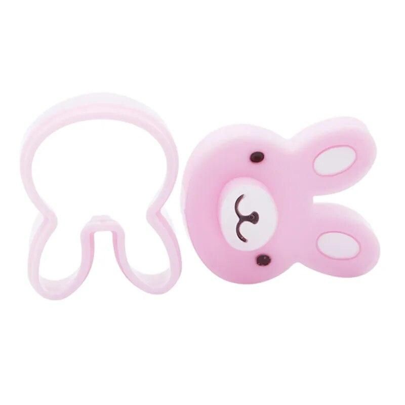 3Pcs Cute Sandwich Cutters Mini Cookie Cutter Shapes Set Bread Biscuit Embossed Device For Kids Plastic Bento Cutter Tool Molds