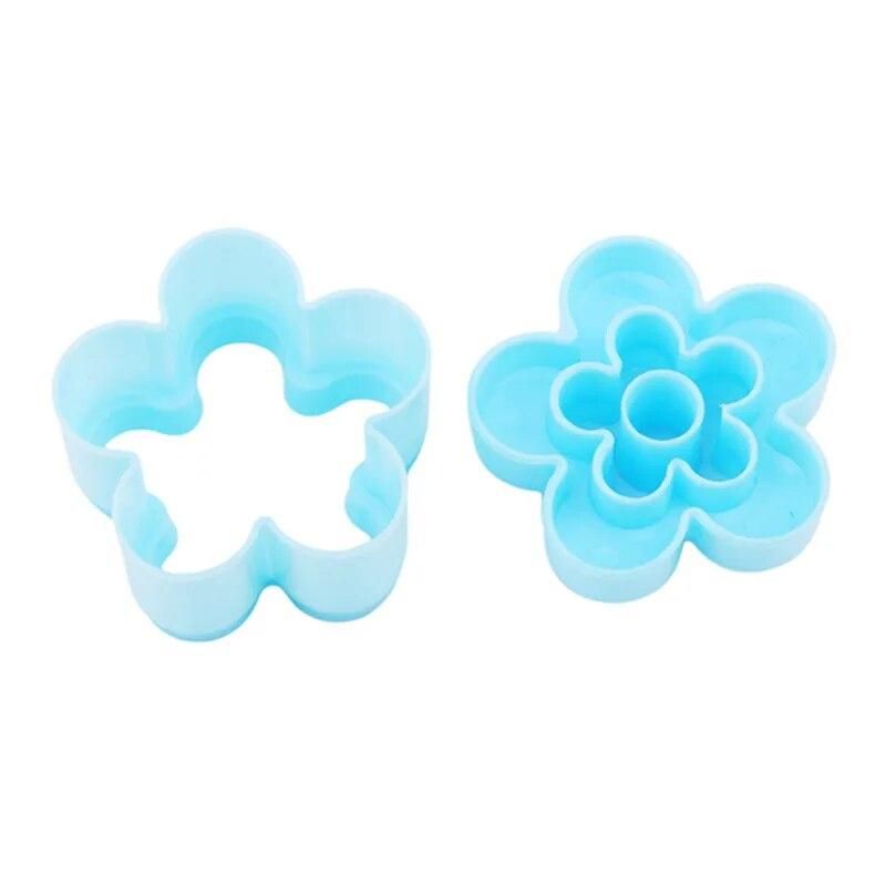 3Pcs Cute Sandwich Cutters Mini Cookie Cutter Shapes Set Bread Biscuit Embossed Device For Kids Plastic Bento Cutter Tool Molds