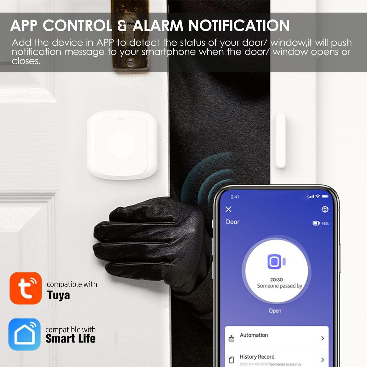 ZigBee Smart Door Window Sensor Alarm Magnetic Home Security