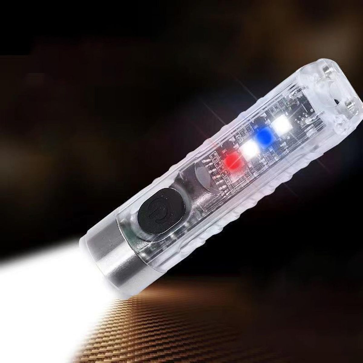 LED Flashlight USB Charging LED Torchlight Lamp White