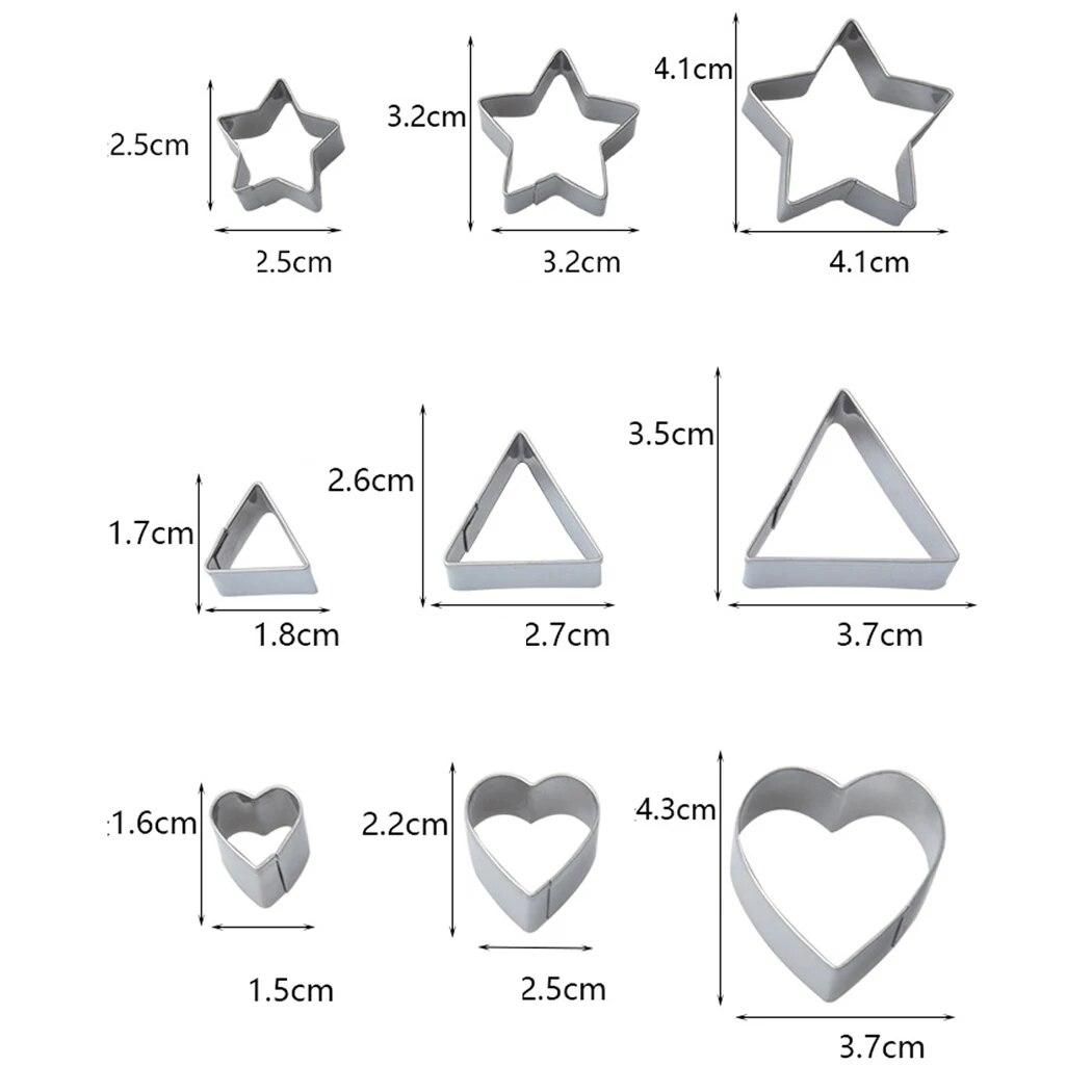 24PCS Stainless Steel Mold DIY Baking Pastry Tool Cutters Cookie Assorted Shape Cake Cookie Mold Fondant Cutting Pastry Cutters