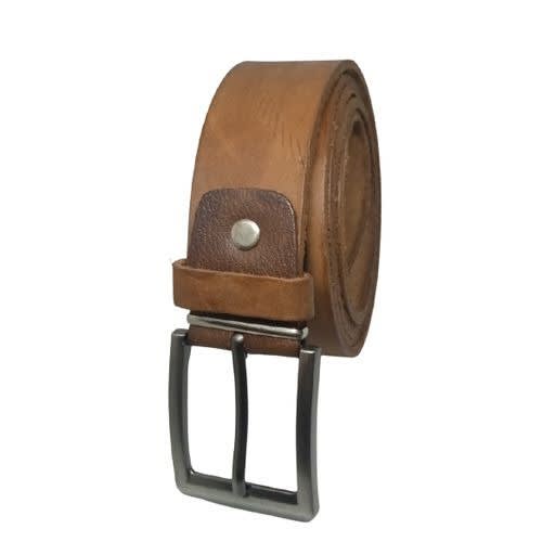 Leather Belt For Men - Brown - 100% Pure Italian Belt