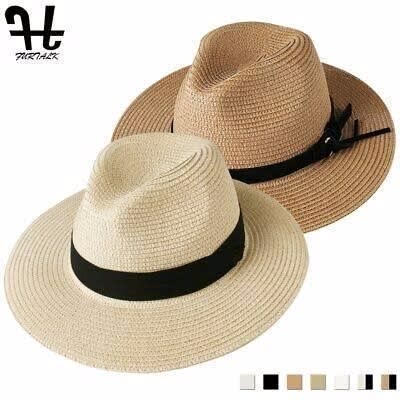 Fedora Unisex Straw Hat - 2 Pieces