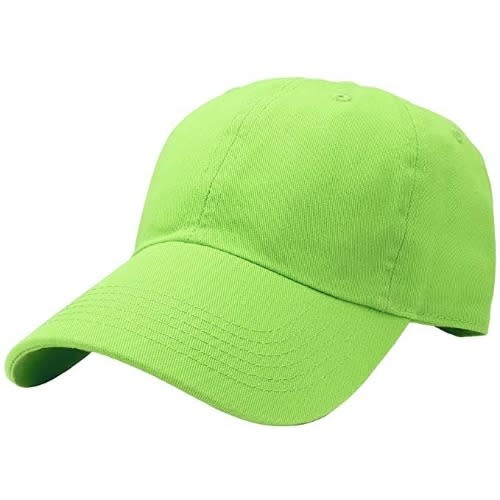 Plain Face Cap  - Unisex - Neon Green