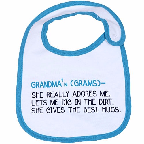 Grandma n (Grams) Bibs - Blue