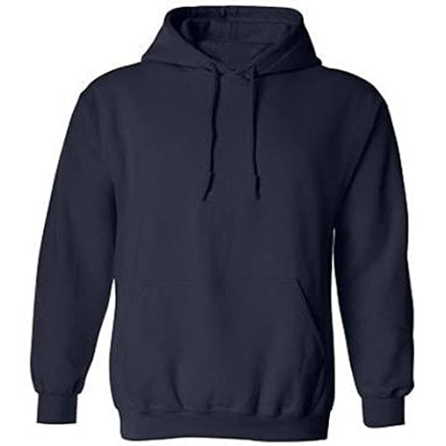 Men's Plain Black Hoodie Black Rope
