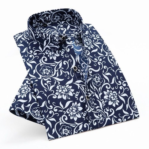 Floral Men's Formal Long Sleeve Shirts