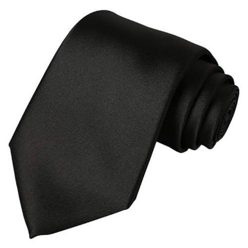 Men's Formal Dress Shirt With Matching Tie  - Navy Blue & Black