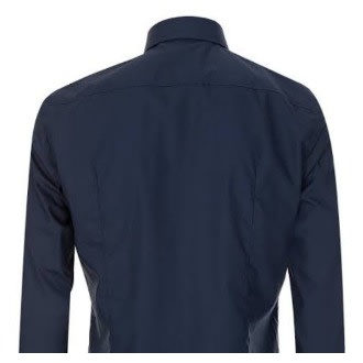 Men's Formal Dress Shirt With Matching Tie  - Navy Blue & Black