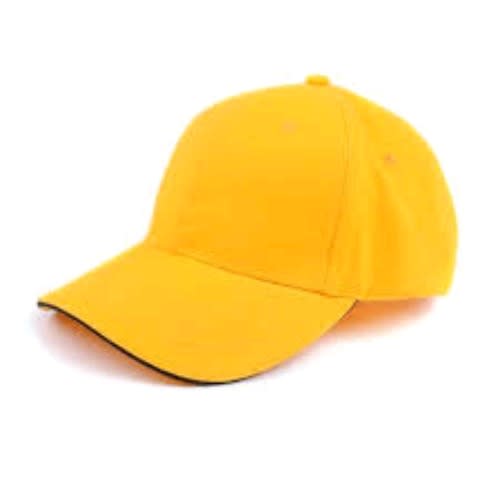 Plain Face Cap  - Unisex - Yellow