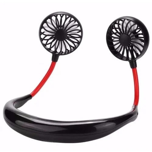 Mini Usb Portable Neck Fan With Rechargeable Battery - 2000mAh