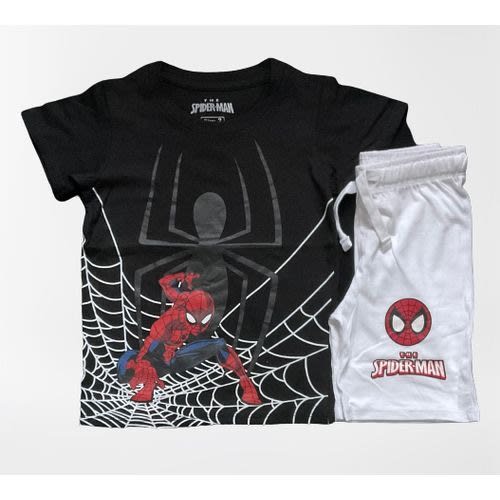 Spider-man 2 Piece Boys Set Black & White