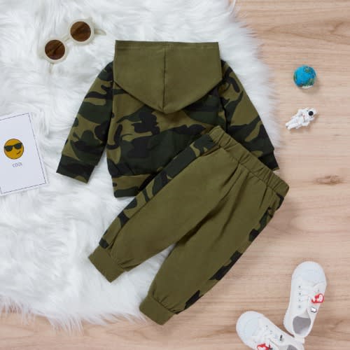 Mama's Boy Camol Set With Hood - 2 Pieces