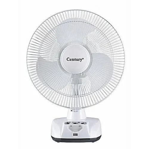 12" Rechargeable Table Fan With Led Light