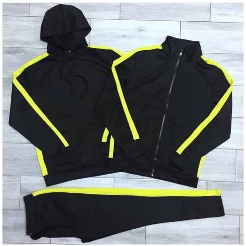 Yellow Stripes Black 3in1 Unisex Wears