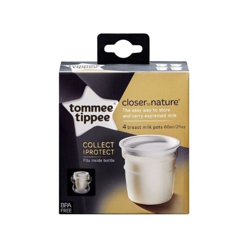 Breast Milk Storage Cups Pots - 60ml X 4
