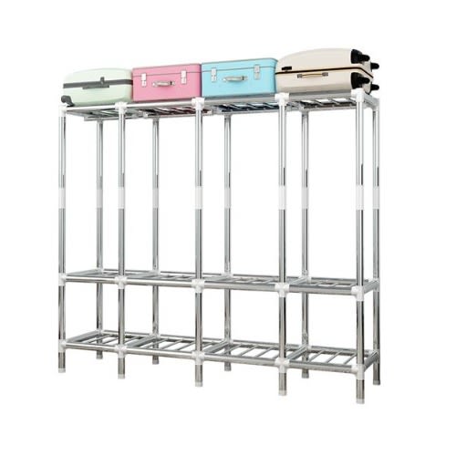 4 Column 8 Compartment Steel Wardrobe - 205cm x 45cm x 170cm