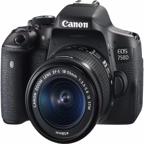 Professional EOS 750D DSLR Camera with EF-S 18-55 mm f/3.5-5.6=wiFI connectivity