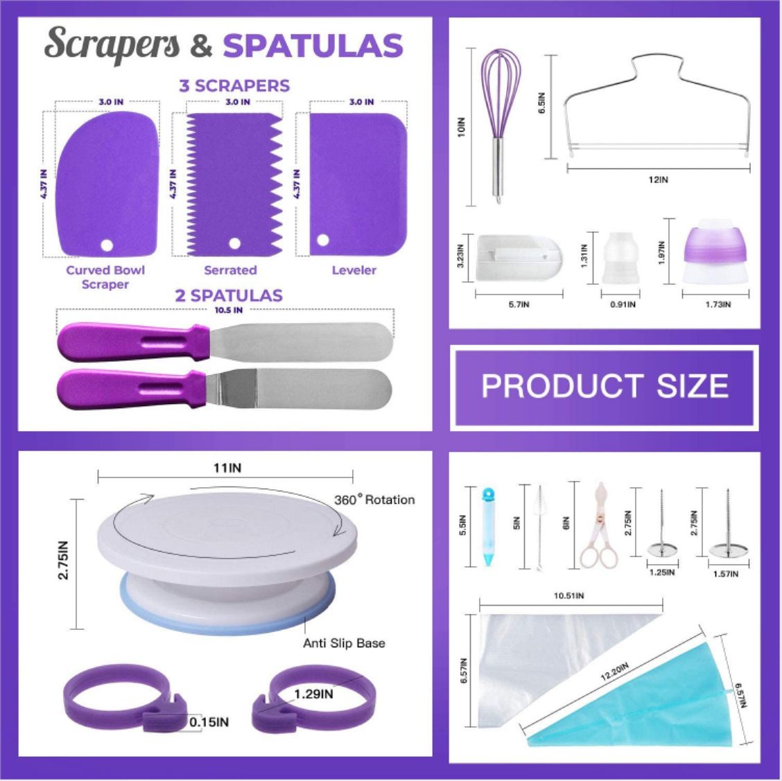 137PCS/Set Cake Turntable And Accessories DIY Set